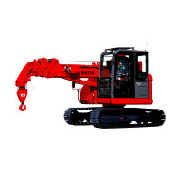 Boční ilustrace mini pásového jeřábu Maeda CC 985